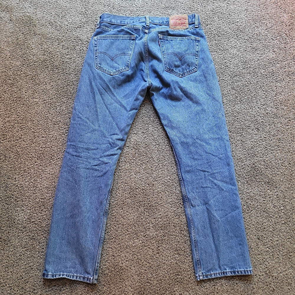 Levi's Mens Jeans 505 34x32 Relaxed Medium Wash Denim - Picture 3 of 9